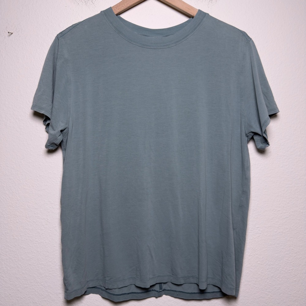 Lululemon Women All Yours T-Shirt 8 Green Short Sleeve Crew Neck Tee Casual